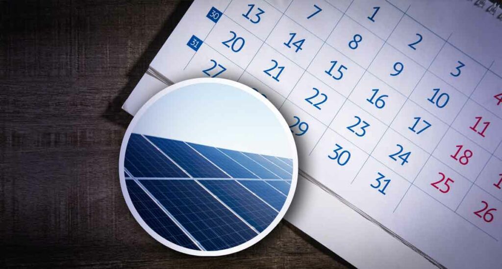 Cleaning solar panels frequency interval calendar